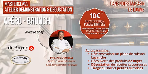 Masterclass : Atelier d\u00e9monstration et d\u00e9gustation Ap\u00e9ro-Brunch