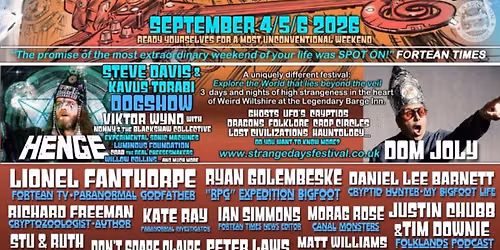 Strange Days Festival of Forteana 2026