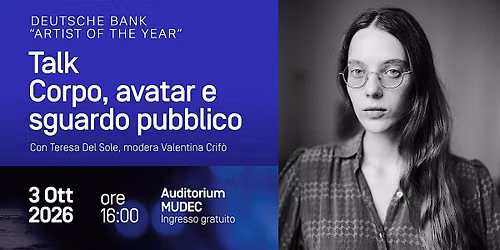 TALK \u2013 CORPO, AVATAR E SGUARDO PUBBLICO