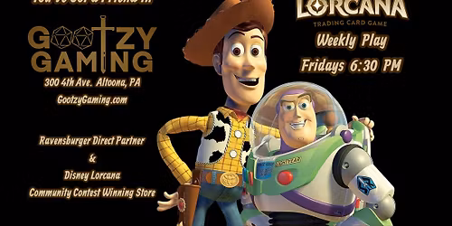 Disney Lorcana Card Game Weekly Play - Fridays 6:30 PM - Gootzy Gaming, Altoona, PA