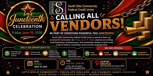 SSCFCU 2026 Juneteenth Vendor Registration