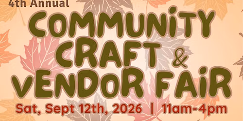 4th Annual Community Crafy & Vendor Fair | Clio, MI
