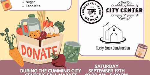 Community Food Drive at The Cumming City Center Fall Market
