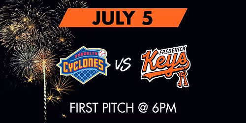 Fireworks | Brooklyn Cyclones vs Frederick Keys @6pm 
