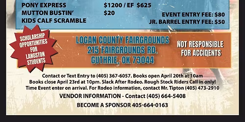 2nd Annual Big Classic Spring Rodeo hosted by the Langston Chamber of Commerce