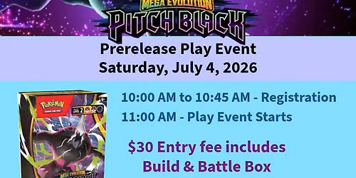 Pokémon Pitch Black Prerelease PLAY Event