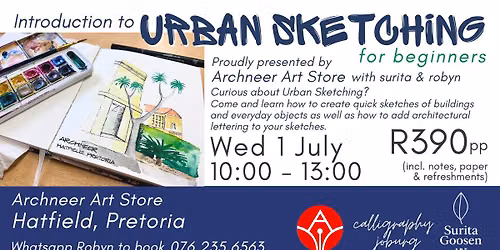 Urban Sketching for Beginners - Archneer, Hatfield, Pretoria