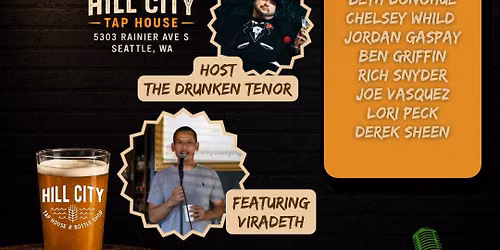 6.17 Free Comedy at Hill City Taphouse featuring Viradeth