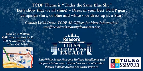 Join TCDP and walk with us in the Tulsa Holiday Parade!