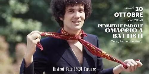 Cena, Rum e Live Music "TRIBUTO A BATTISTI"