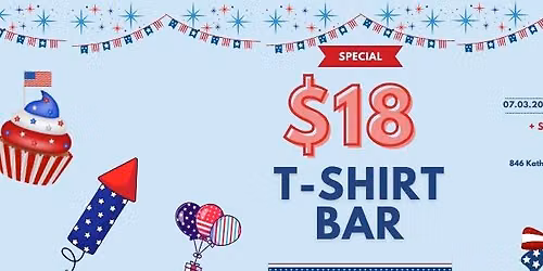 $18 T-Shirt Bar 