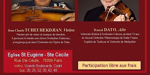 R\u00e9cital en Duo : Violon & Alto