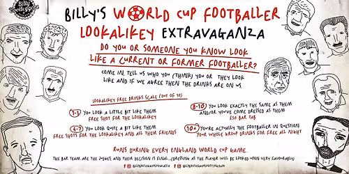 Billy's World Cup Footballer Lookalikey Extravaganza