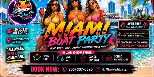 THE MIAMI YACHT PARTY & BOAT PARTY CLUB