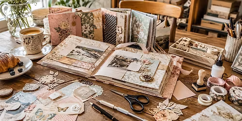 Taller de mini \u00e1lbum con t\u00e9cnicas de scrapbooking