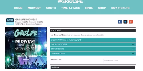 CAMPING - Gridlife Midwest Festival - 3 Day Pass