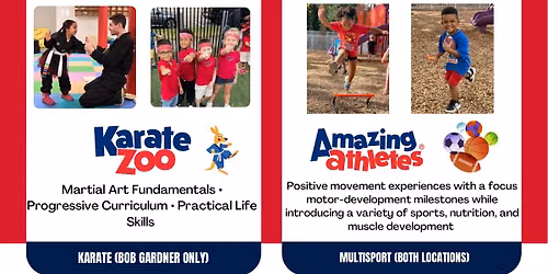 Amazing Athletes and Karate Zoo coming soon!