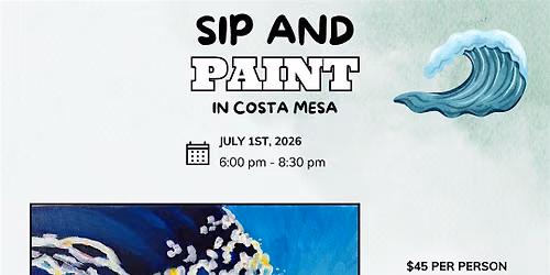 Sunset through the Wave Paint and Sip in Costa Mesa!