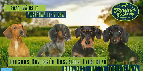 Tacsk\u00f3 Tal\u00e1lkoz\u00f3 - Tacsk\u00f3s K\u00f6z\u00f6ss\u00e9g Orsz\u00e1gos Tal\u00e1lkoz\u00f3 2026. m\u00e1jus 17. - Bp. Happy Dog