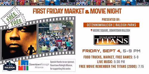 First Friday Market & Movie Night: Remember the Titans (2000)