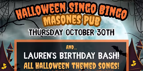 Halloween themed SINGO BINGO