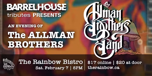 Barrelhouse Presents: The Music of the Allman Brothers (w\/special guest percussionist Reynier Garcia