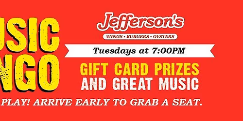 Music Bingo at Jefferson's