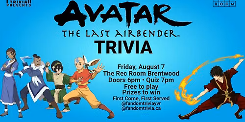 Avatar: The Last Airbender Trivia at The Rec Room Brentwood
