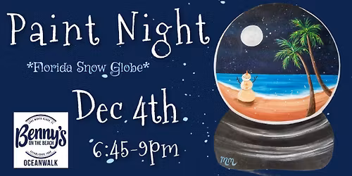 Florida Snow Globe Cut Out Paint Night