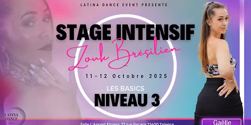 Stage Intensif Zouk Brésilien - Les Basics Niveau 3 - 1ère édition