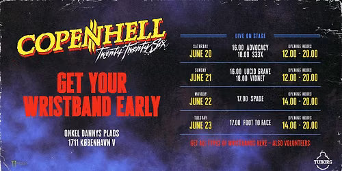 F\u00c5 COPENHELL-ARMB\u00c5ND P\u00c5 F\u00d8R FESTIVALEN  