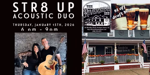 Str8Up Acoustic Duo returns to Riverside on Thursday January 15th!