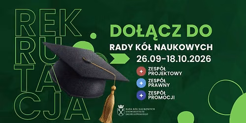 Rekrutacja do zespo\u0142\u00f3w RKN UJ | 26.09-18.10