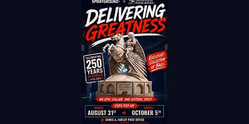 DELIVERING GREATNESS: Sprayground x USPS Pop-Up Shop