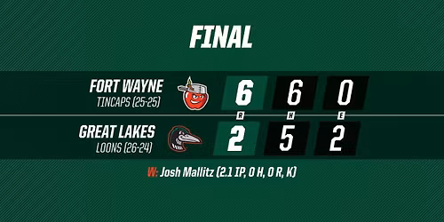 Fort Wayne Tincaps vs. Great Lakes Loons