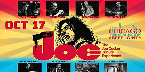 The Joe Cocker Tribute Experience at the Chicago Beef Joint Sat Oct 17