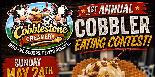 1ST ANNUAL COBBLER EATING CONTEST!