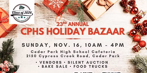 23rd Annual Cedar Park High School Holiday Bazaar