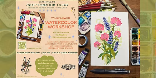 Nashville Wildflower Watercolor Workshop