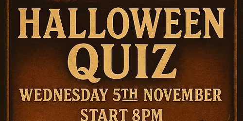 Monthly Pub Quiz - Halloween Theme \ud83c\udf83