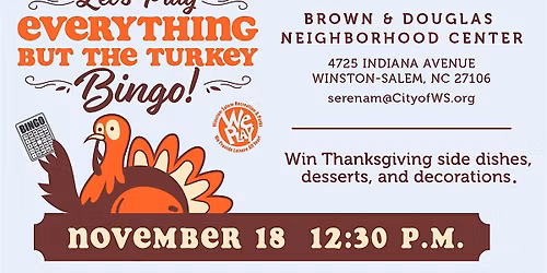 Everything BUT the Turkey BINGO!
