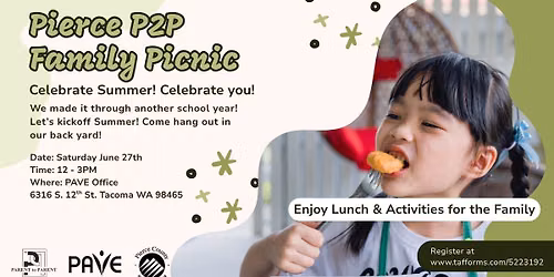 Pierce County P2P Family Picnic