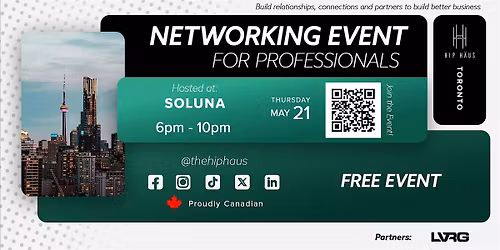 Networking Event for Professionals by The Hip Haus - May 21