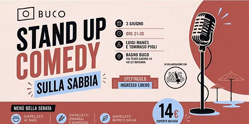 STAND UP COMEDY sulla sabbia 