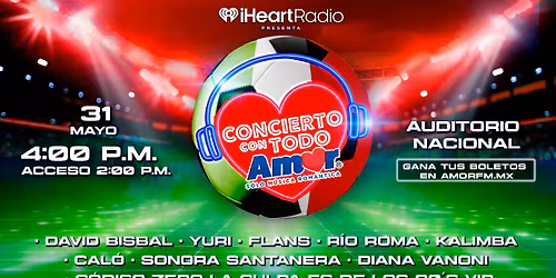 Concierto Con Todo Amor 2026 en CDMX