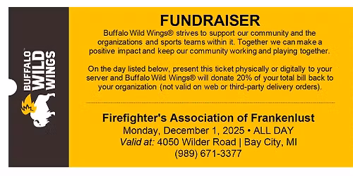 Buffalo Wild Wings Fundraiser
