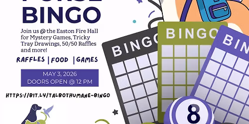 Talbot Humane Designer Purse Bingo