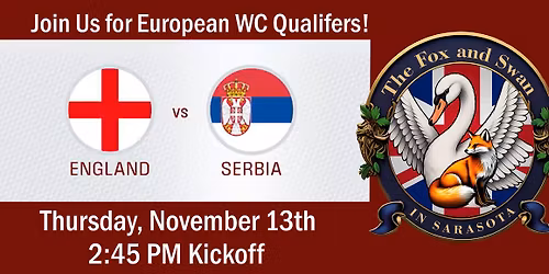 WC '26 European Qualifiers - England v. Serbia