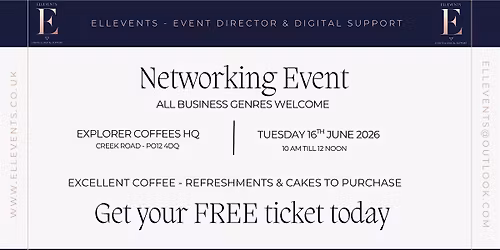 NETWORKING EVENT FOR ALL BUSINESS GENRES -16\/06\/26 10AM - 12NOON GOSPORT