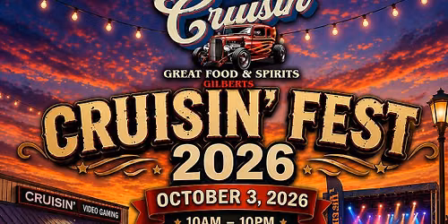 Cruisin' Fest '26- Exotic Car Show, Artisan Market, Live Music & Family Fun!